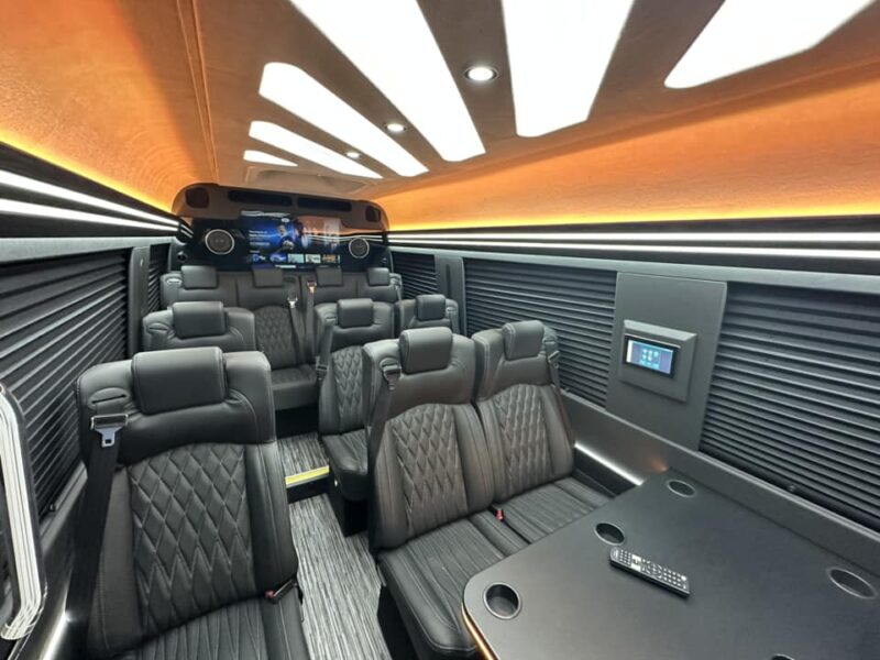 Executive Mercedes-Benz Sprinter interior by Infinity Transportation